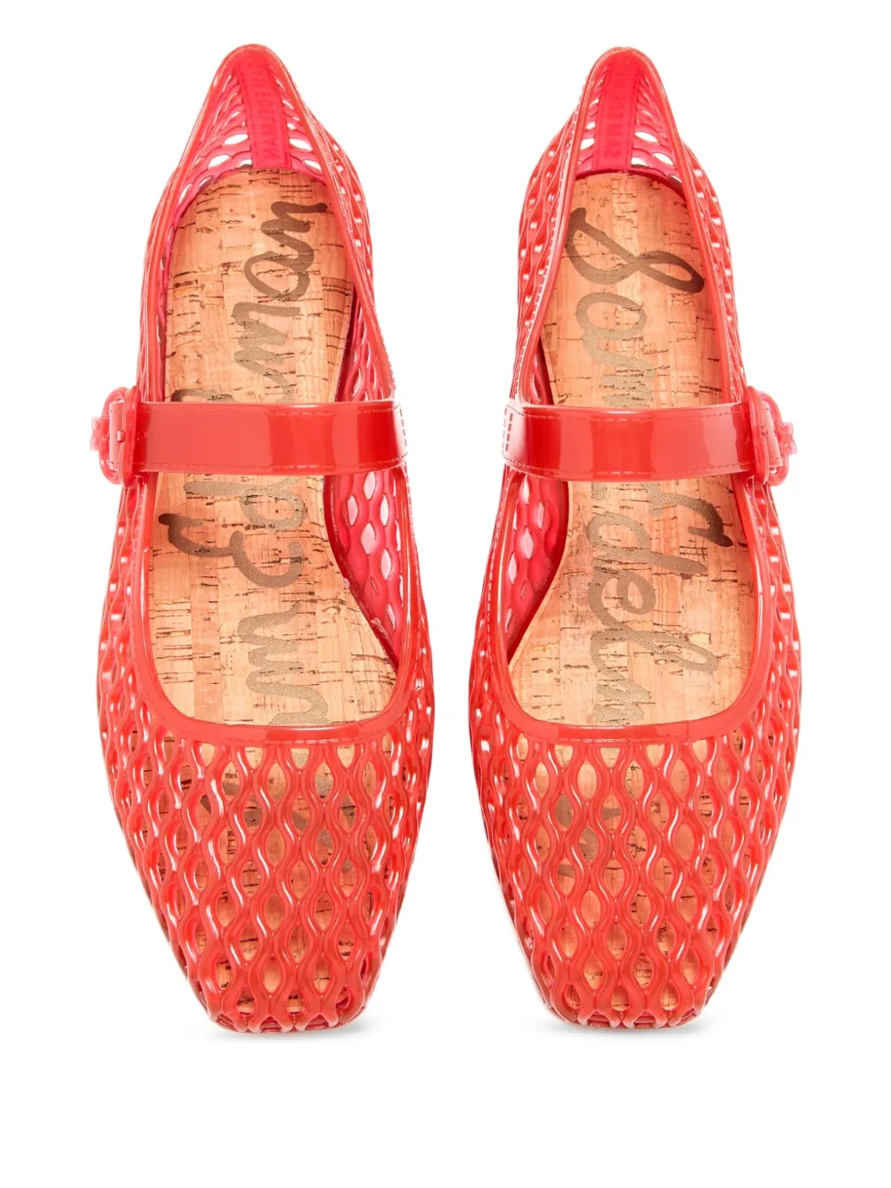Sam Edelman net-pattern pumps Red