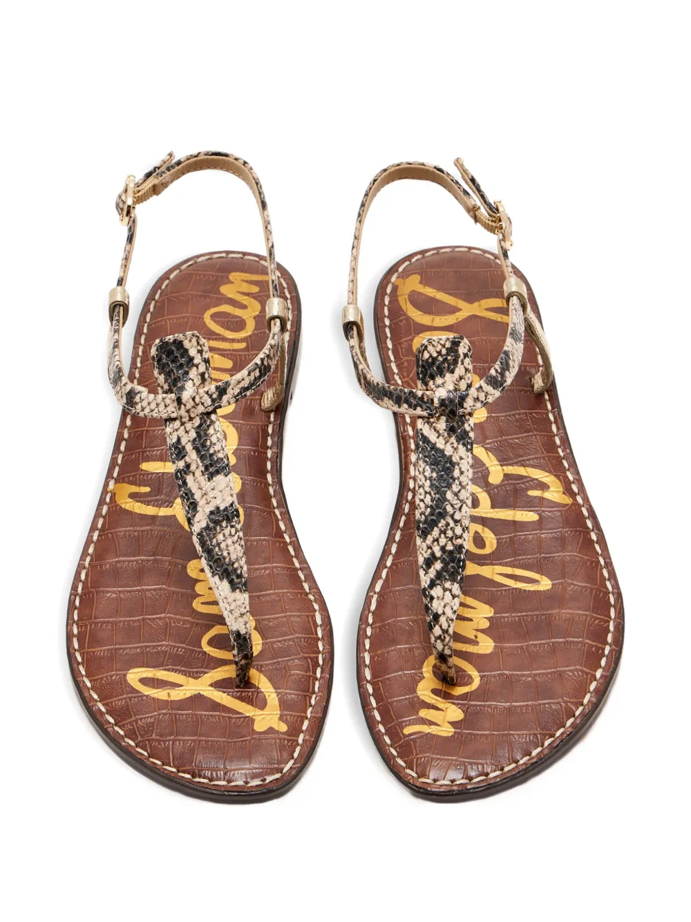 Sam Edelman Gigi snakeskin-effect sandals Brown