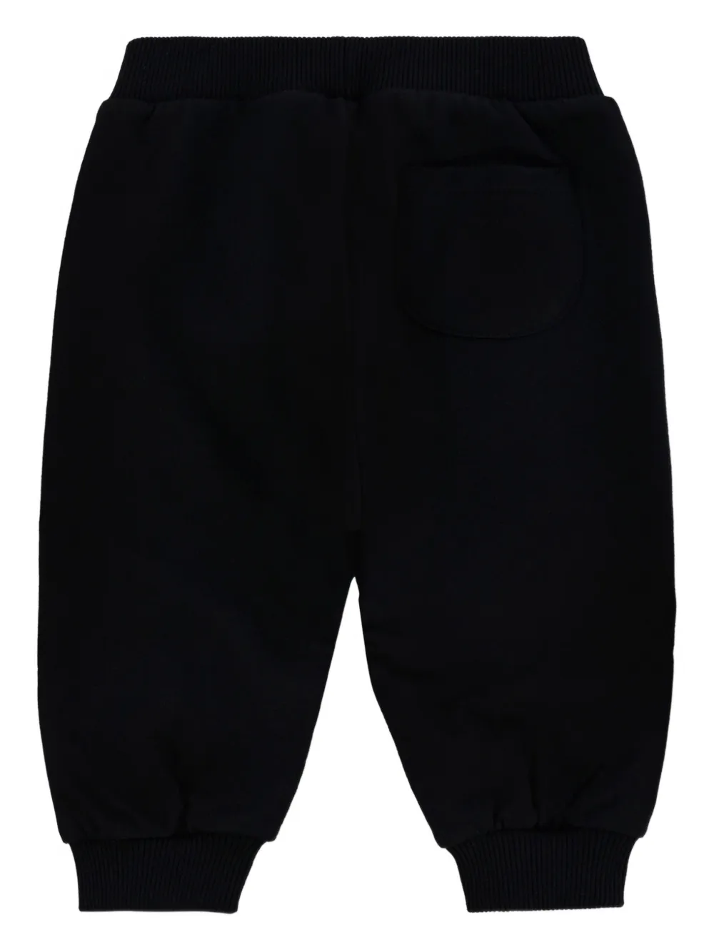 Moschino Kids Katoenen broek met teddyprint Zwart