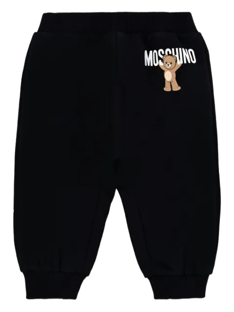 Moschino Kids pantalones de algodón con motivo Teddy Bear