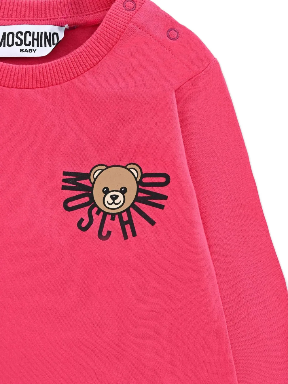 Moschino Kids Sweater met logo en lange mouwen Roze