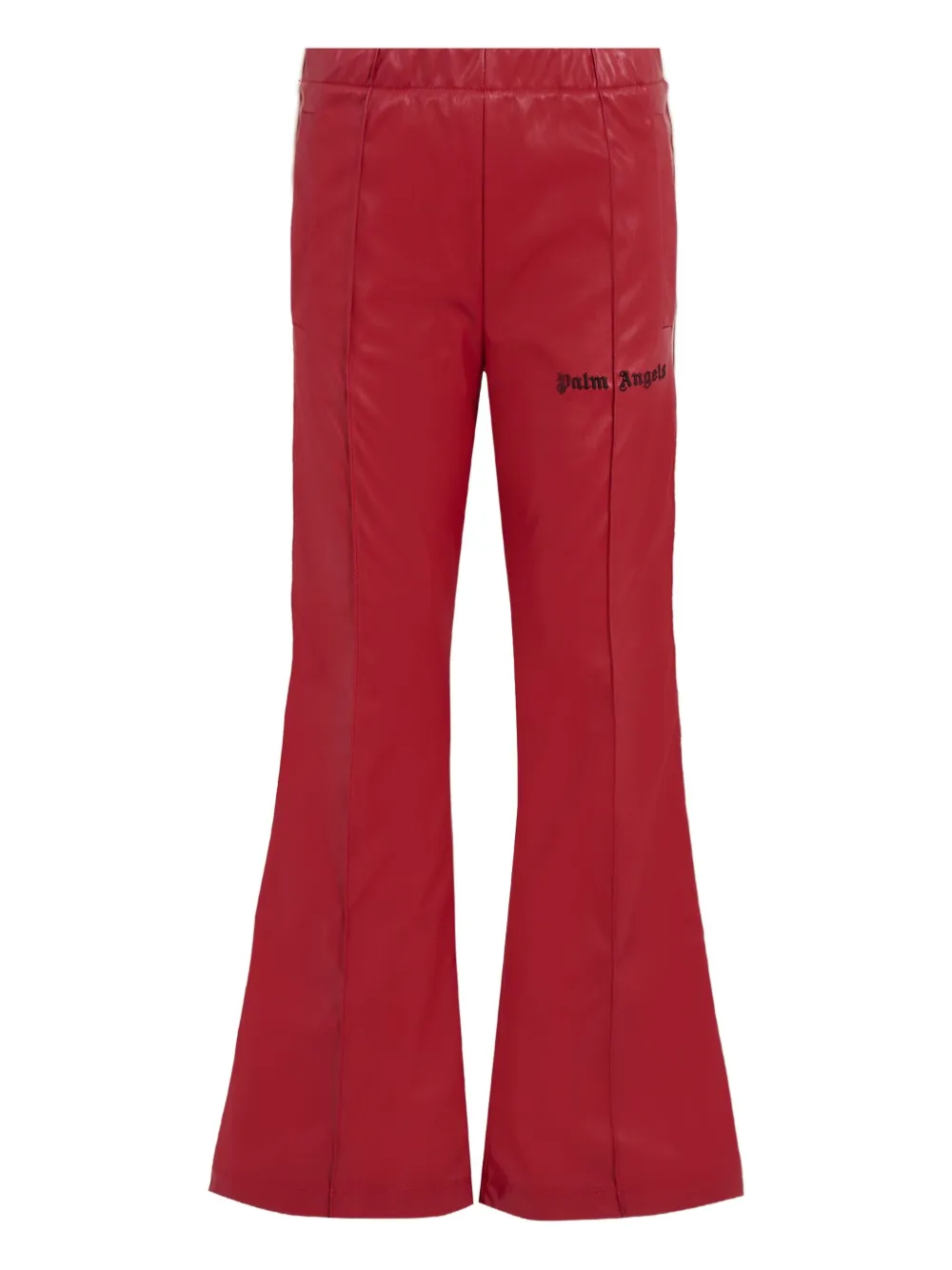 Palm Angels Kids side-stripe flared trousers Rood