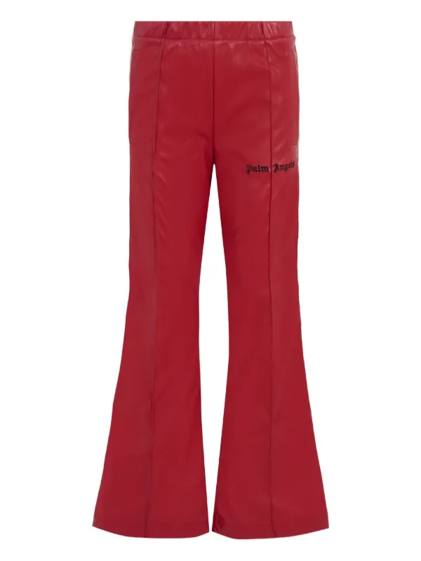 Palm Angels Kids サイドストライプ フレアパンツ | レッド | FARFETCH JP