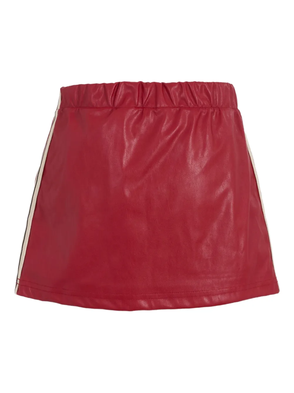 Palm Angels Kids panelled leather skirt Rood