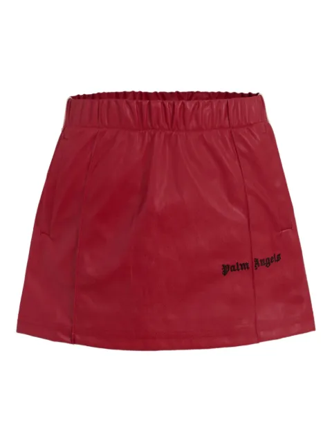 Palm Angels Kids panelled leather skirt