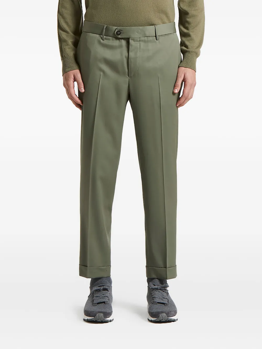 Peserico cuffed trousers | Green | Image 1
