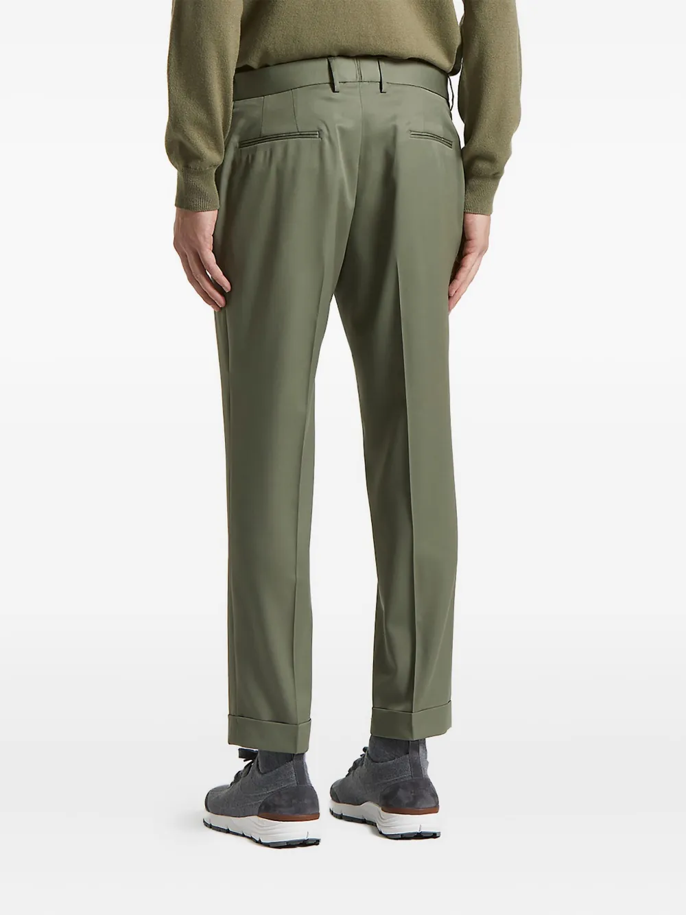 Peserico cuffed trousers - Groen