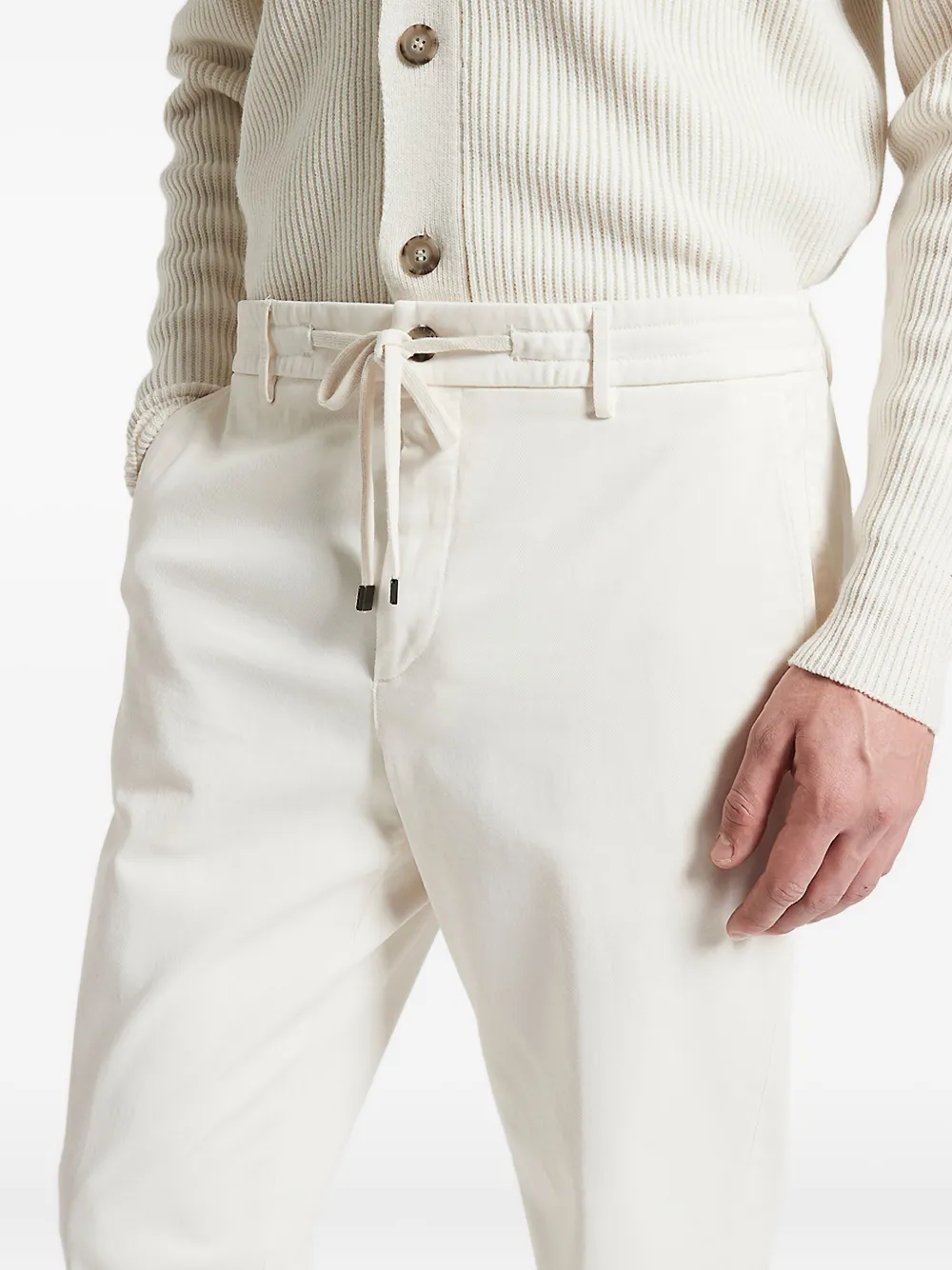 Peserico Drawstring Cargo Trousers In Neutral