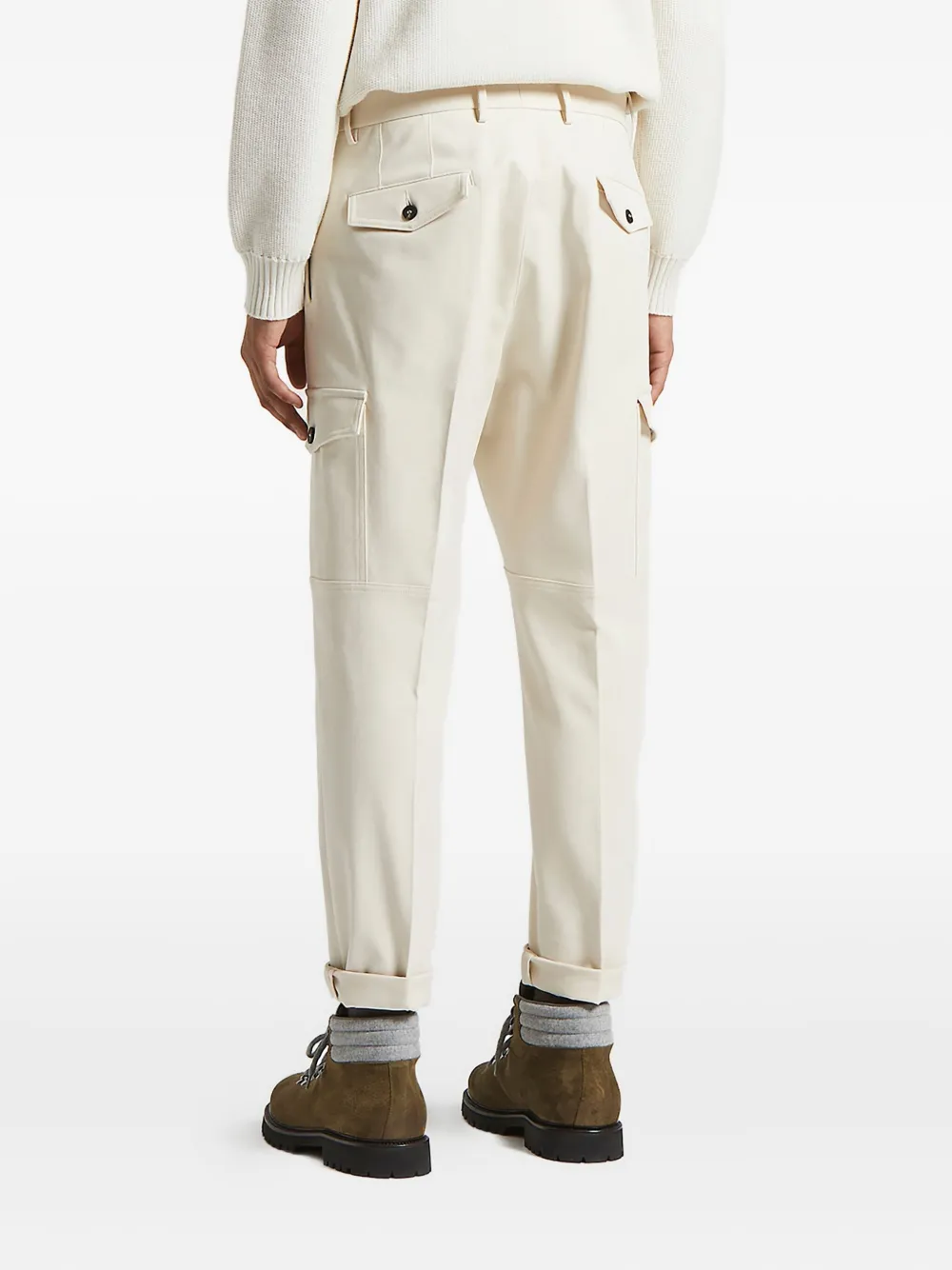 Peserico Drawstring Cargo Trousers In Neutral