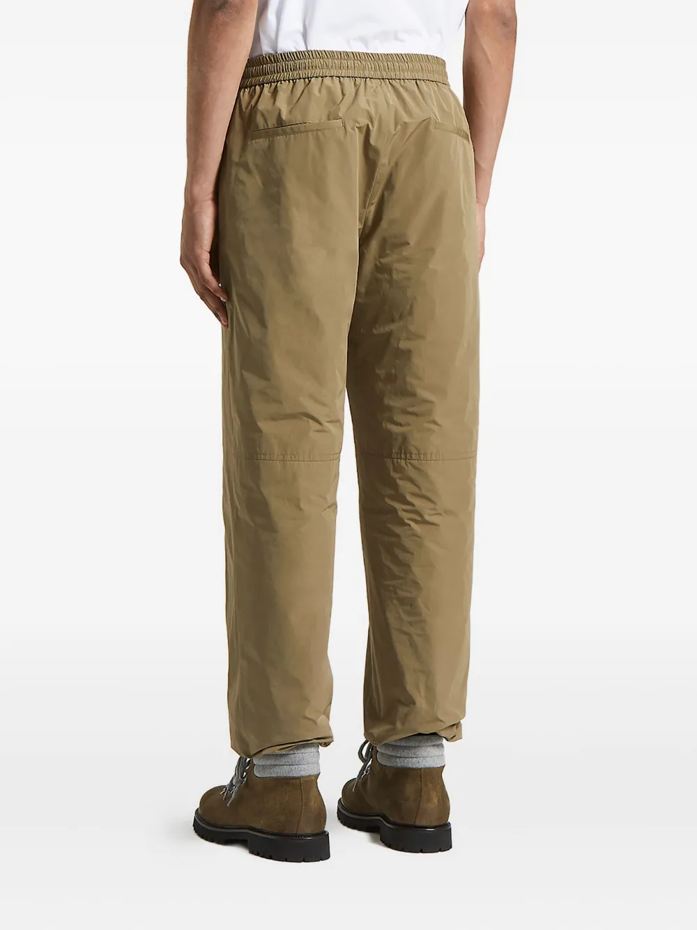 Peserico Broek met elastische taille en opgestikte zak - Groen