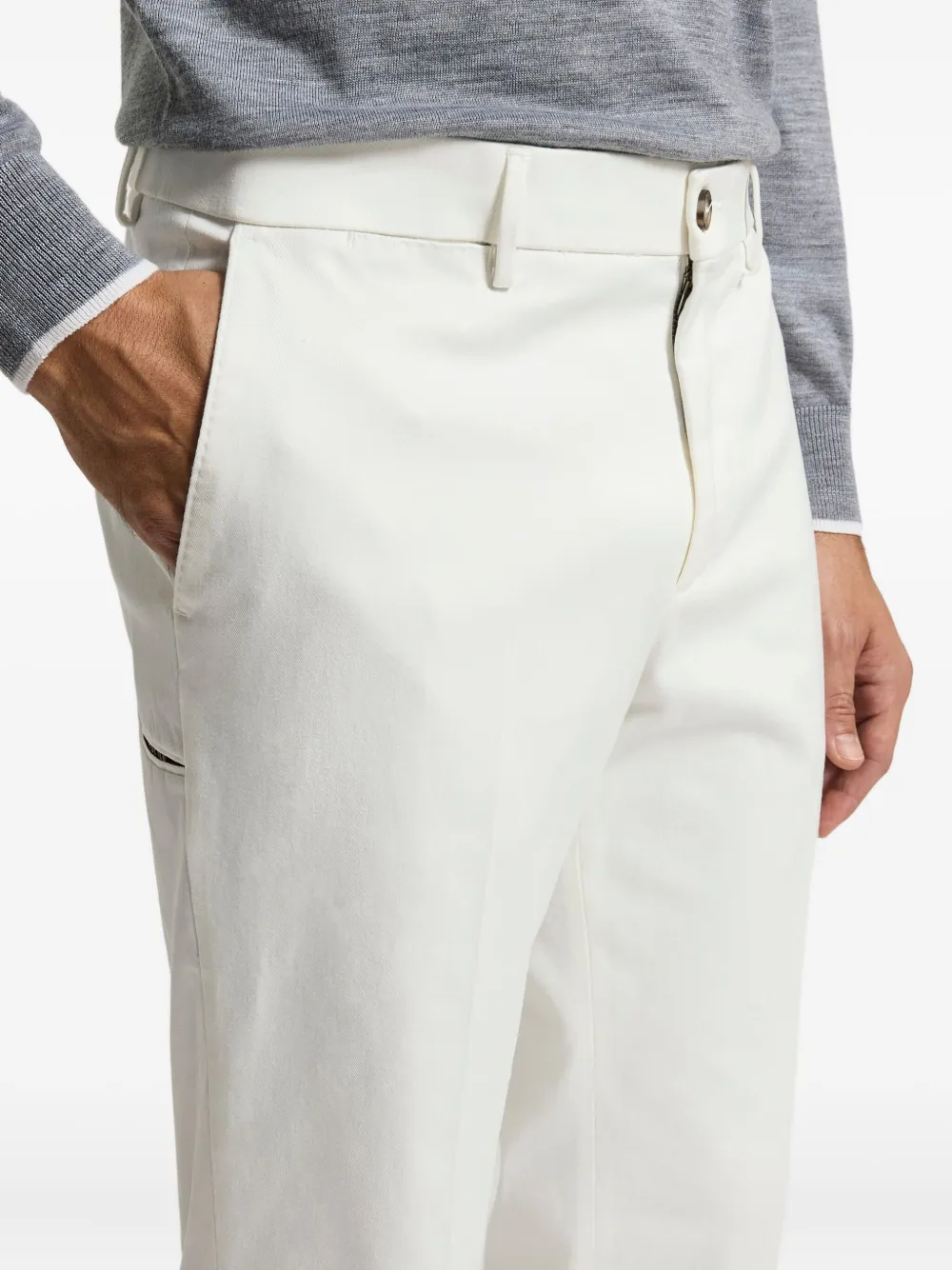 Peserico Broek met knopen Wit