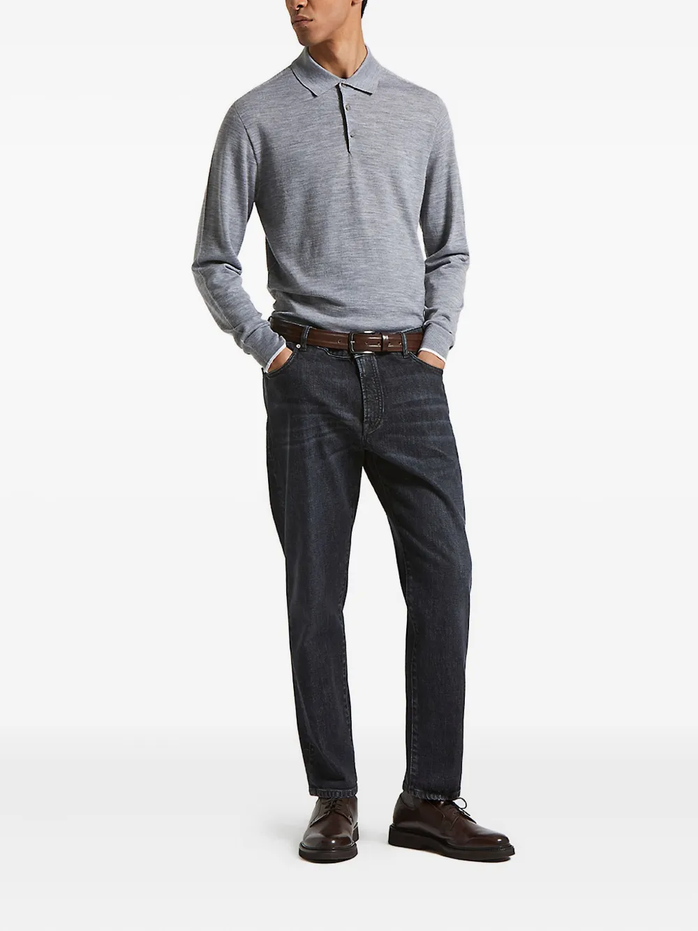 Peserico Jeans met vijf zakken - Grijs