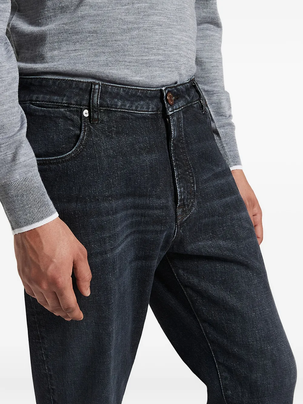 Peserico Jeans met vijf zakken Grijs