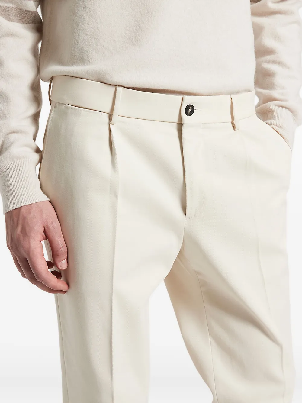 Peserico Pleated-front Trousers In Neutral