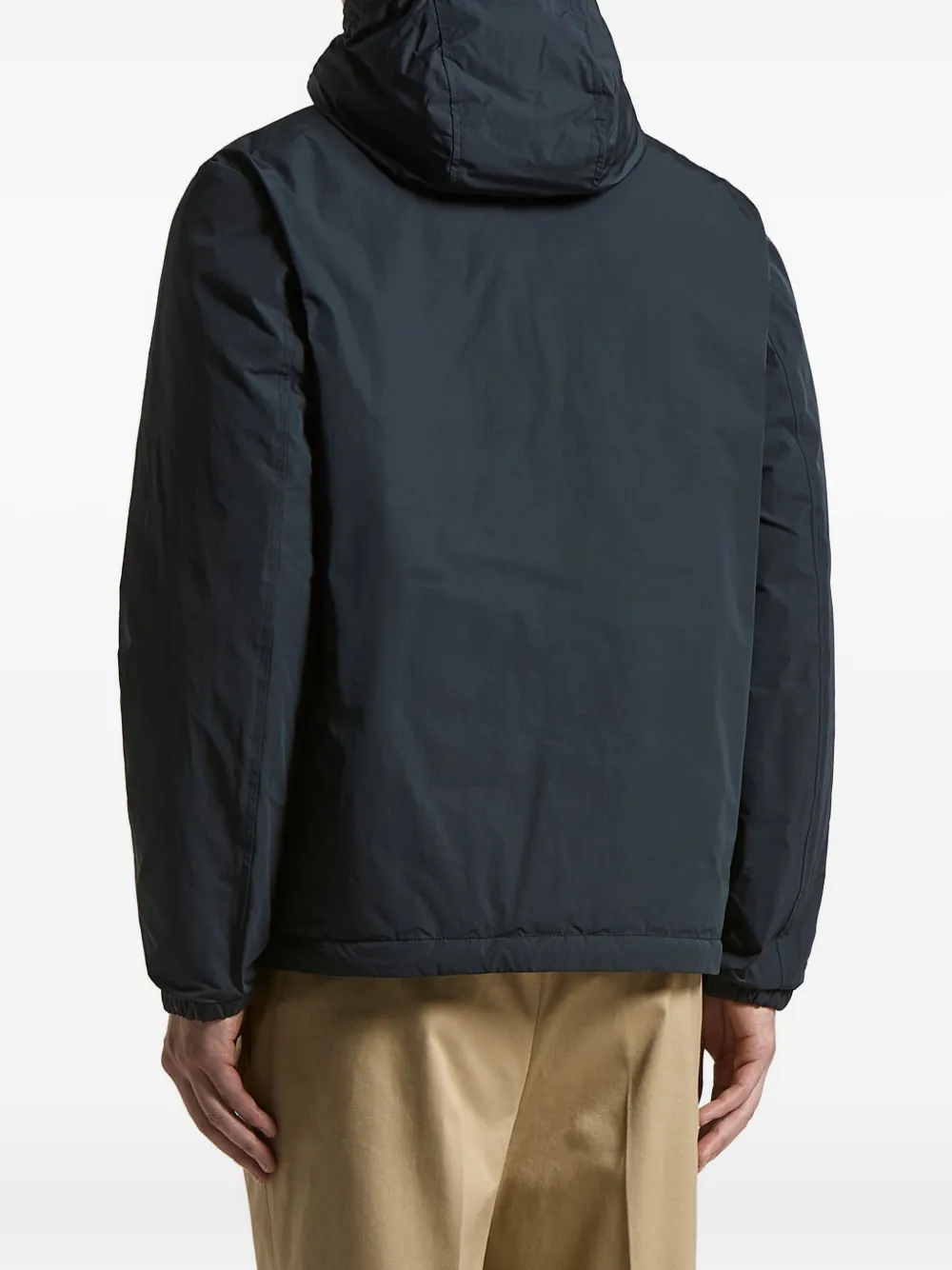 Peserico Jack met capuchon en zak Blauw