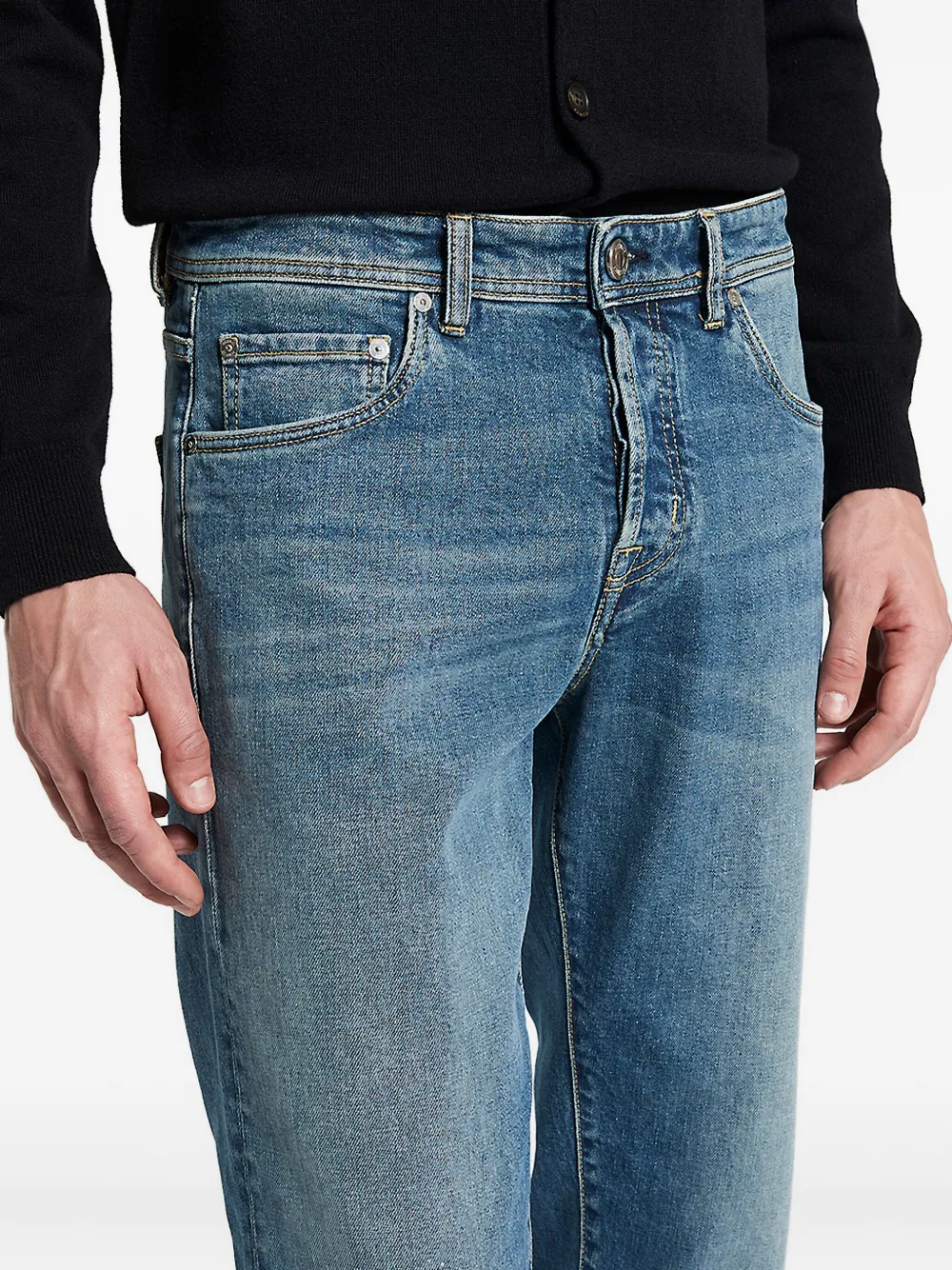 Peserico Jeans met vervaagd effect Blauw