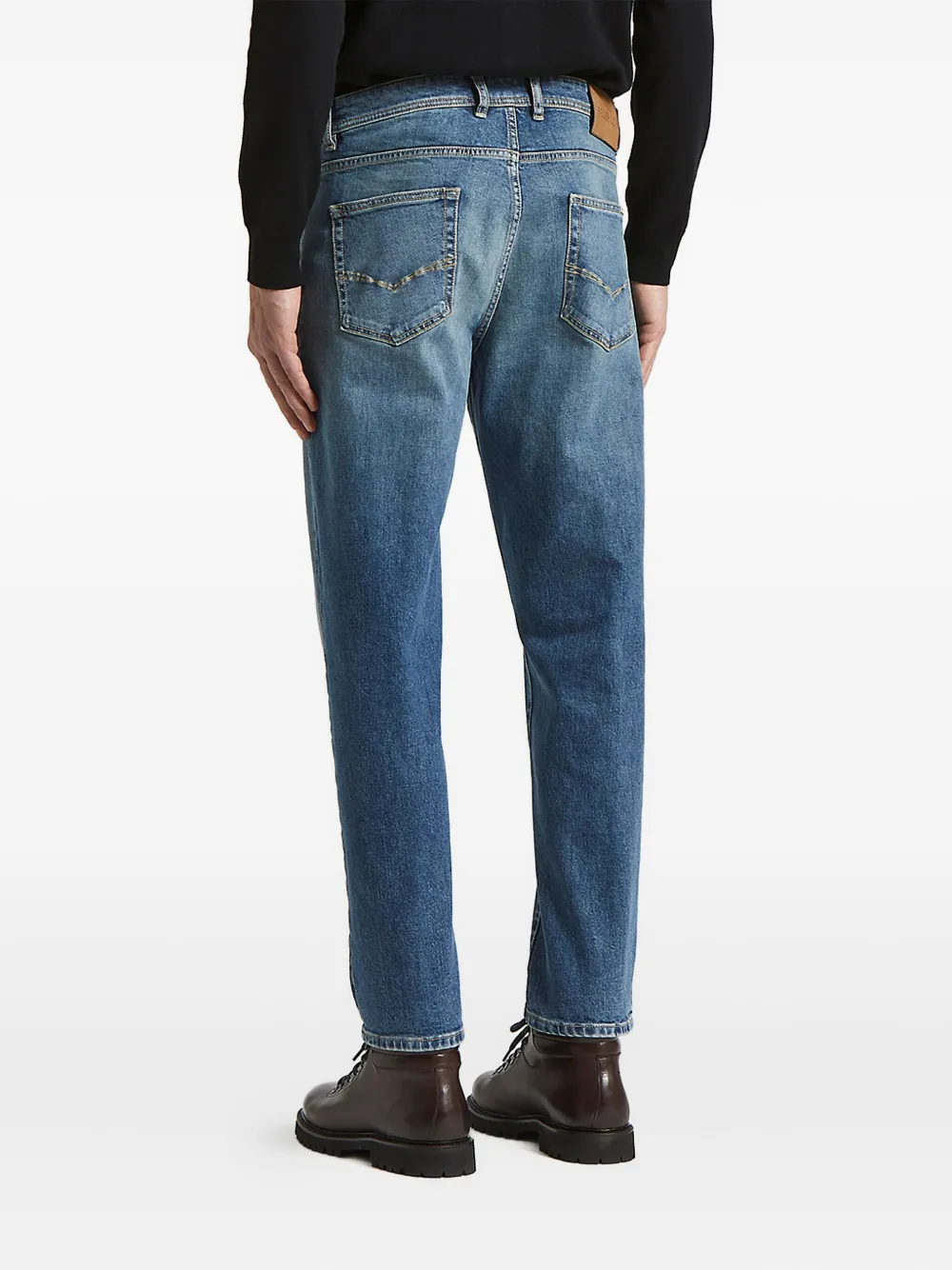 Peserico Jeans met vervaagd effect Blauw