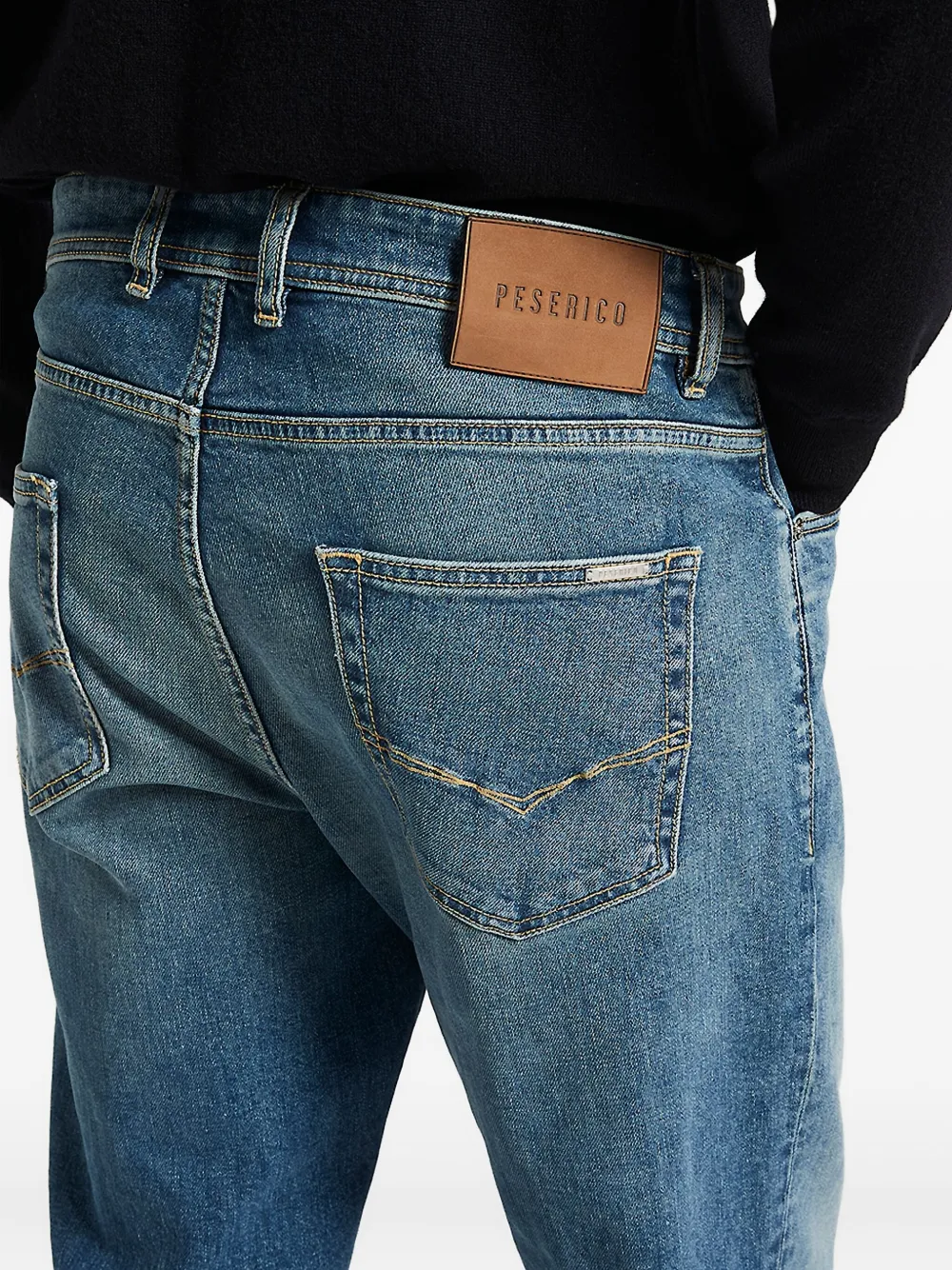 Peserico Jeans met vervaagd effect Blauw