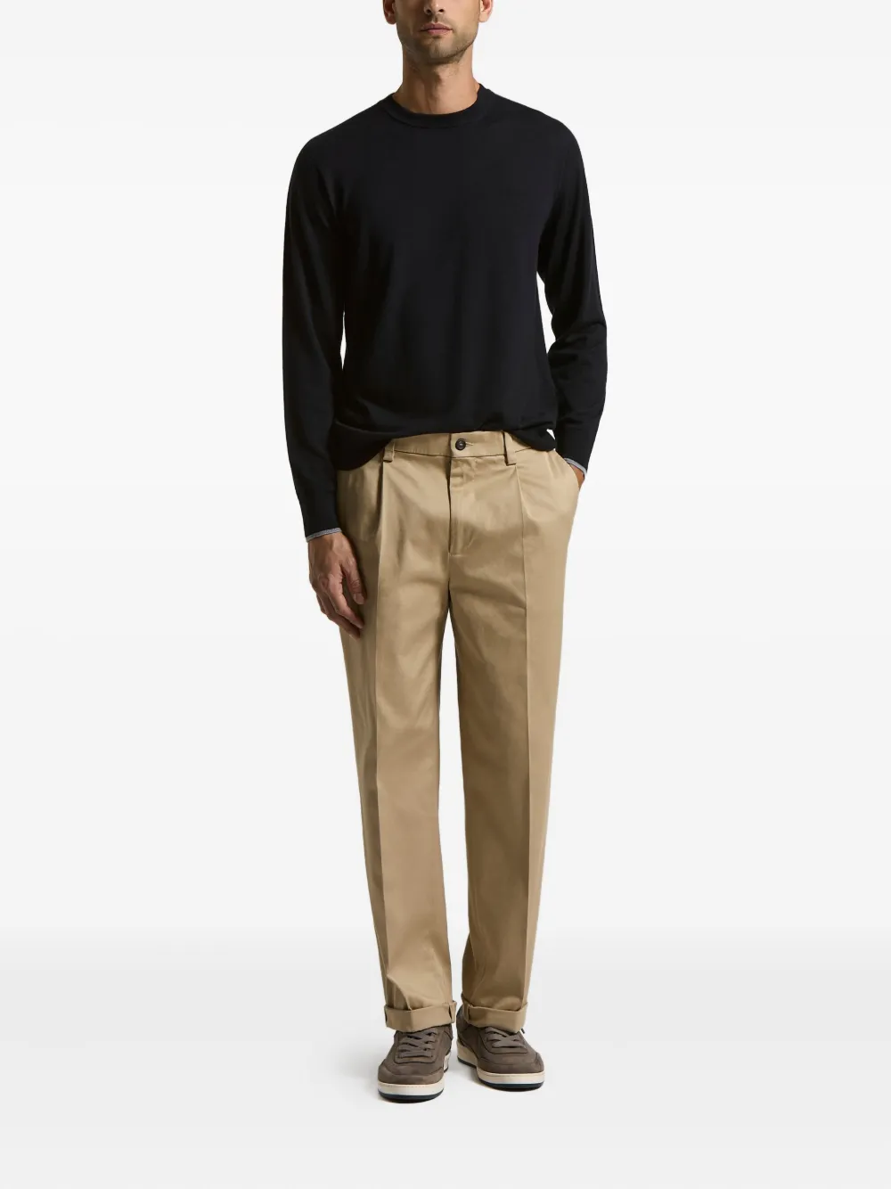 Peserico pleated cuffed trousers - Beige