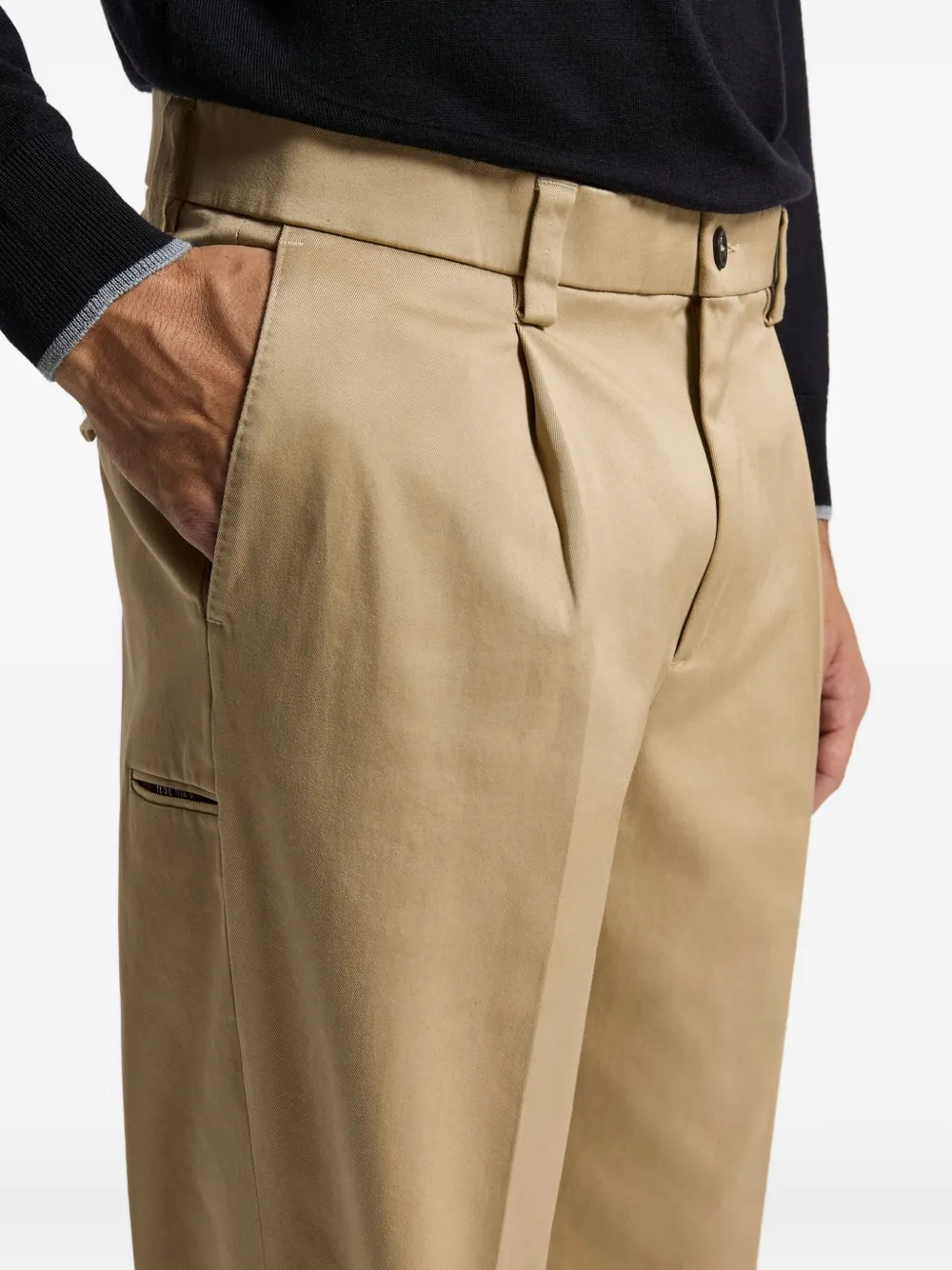 Peserico Geplooide broek met cuffs Beige