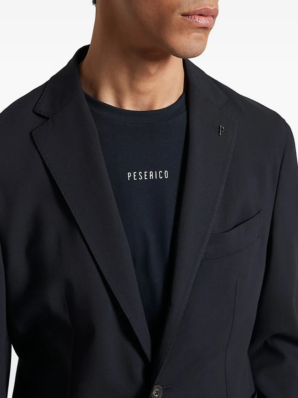 Peserico Blazer met opgestikte zak Blauw