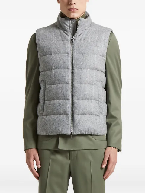 Peserico pinstripe quilted gilet