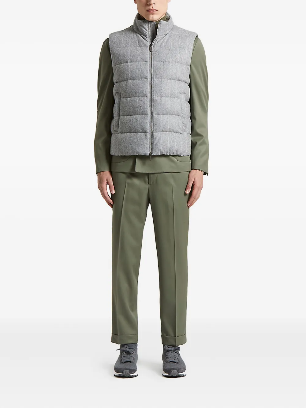 Peserico pinstripe quilted gilet | Waistcoats & Gilets | Image 2