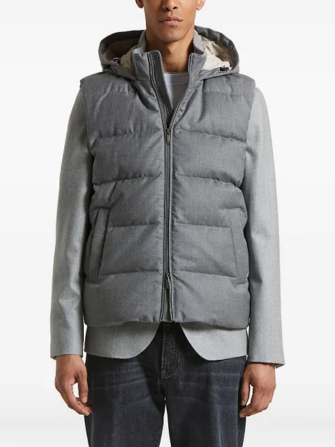 Peserico hooded quilted gilet