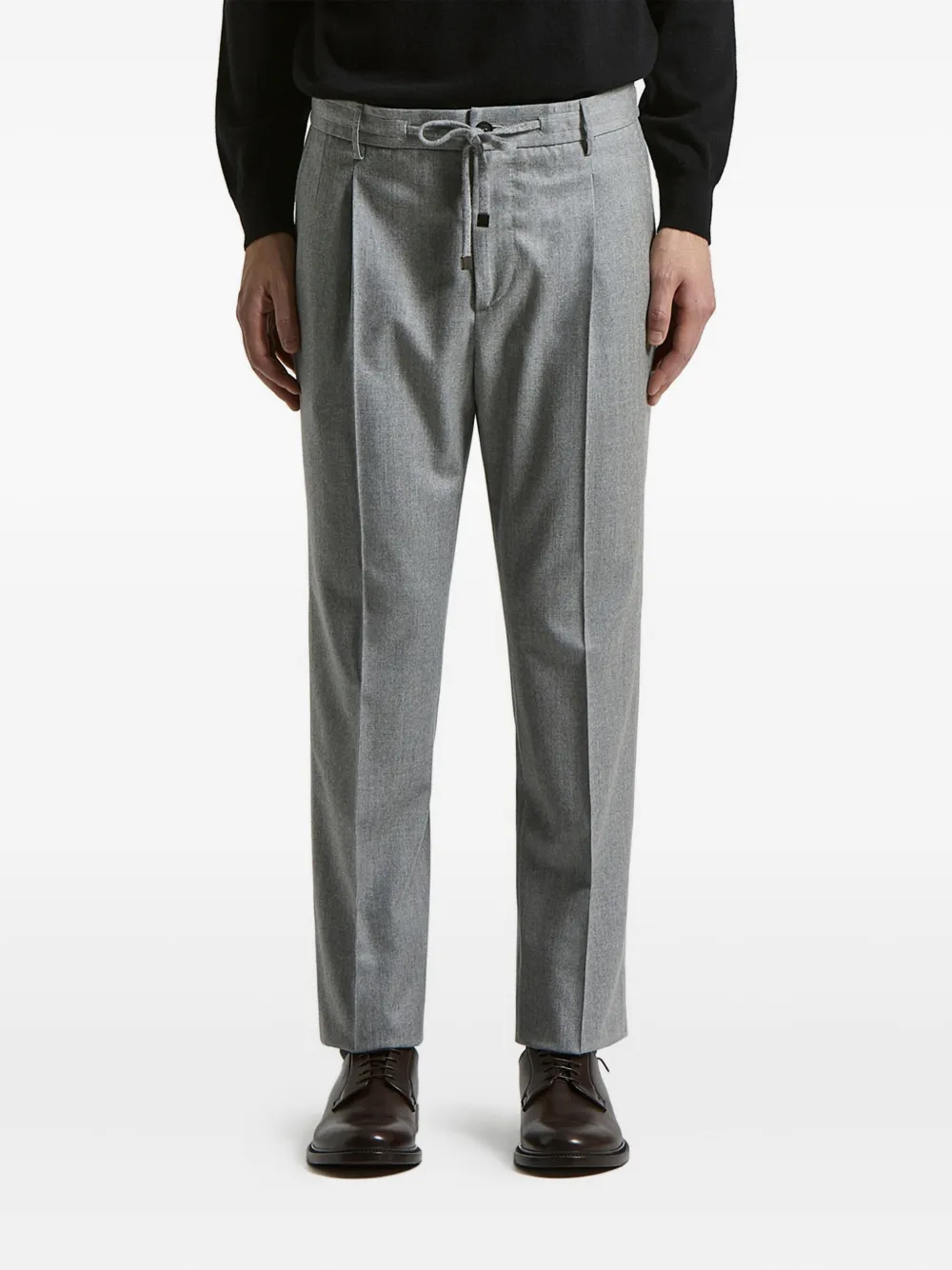 Peserico drawstring pleated trousers | Grey | Image 1
