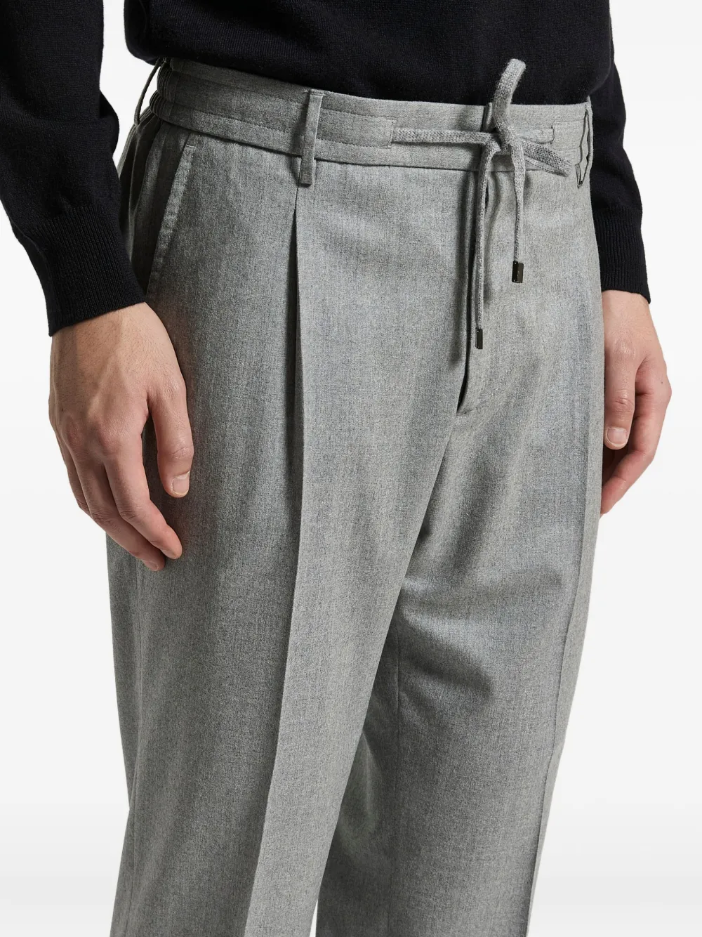 Peserico Plooibroek met trekkoord Grijs