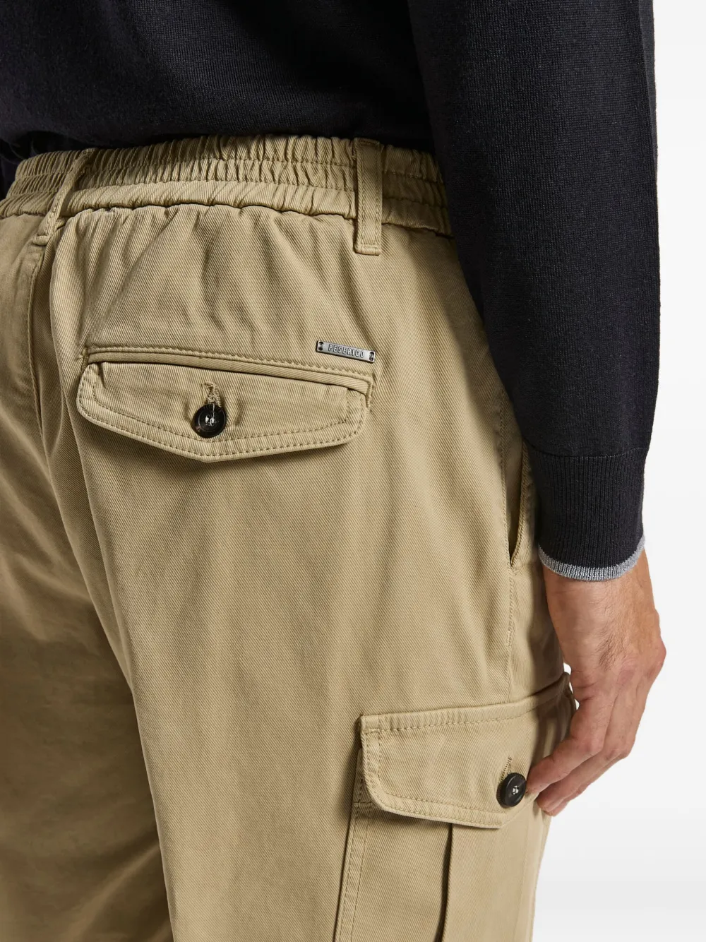 Peserico Broek met cargo zak Beige