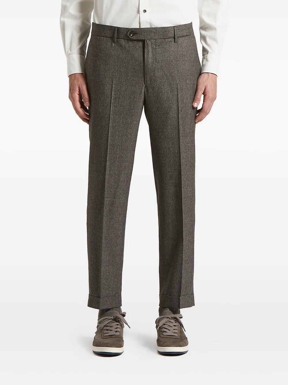 Peserico textured wool trousers | Brown | Image 1