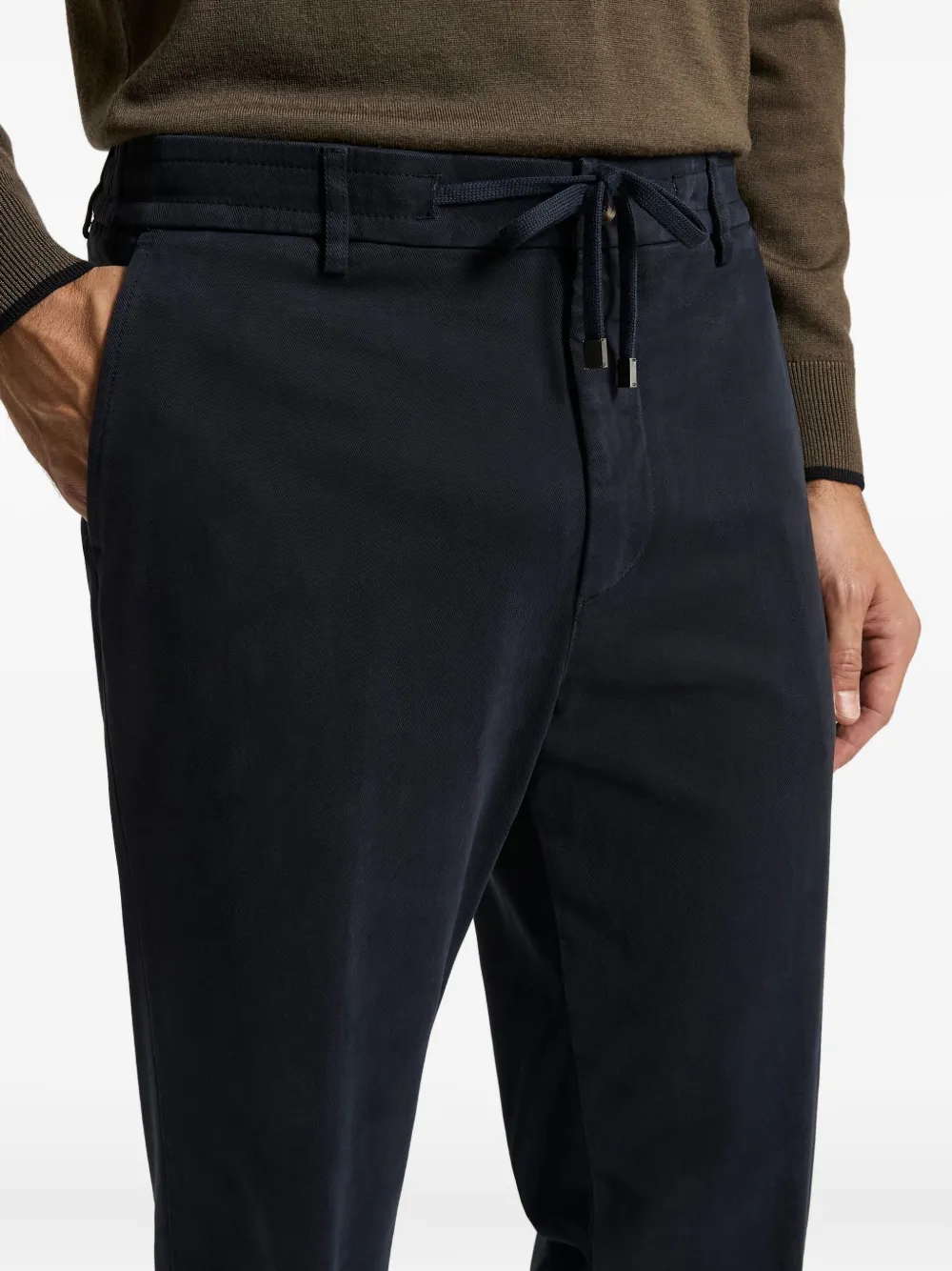 Peserico Broek met trekkoord Blauw