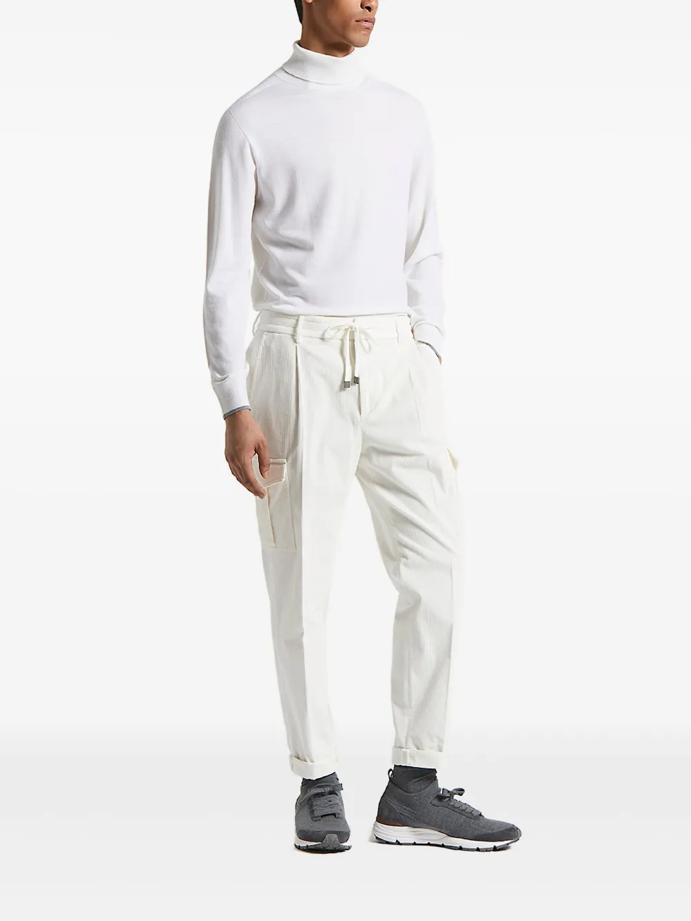 Peserico roll-neck wool-cashmere sweater - Wit