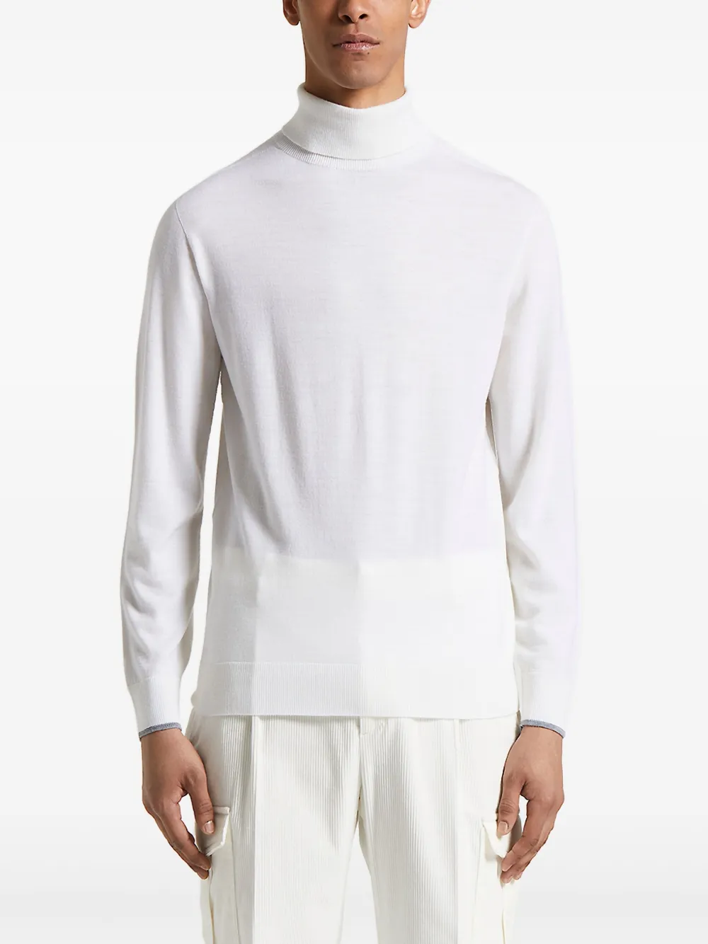 Peserico roll-neck wool-cashmere sweater | White | Image 1