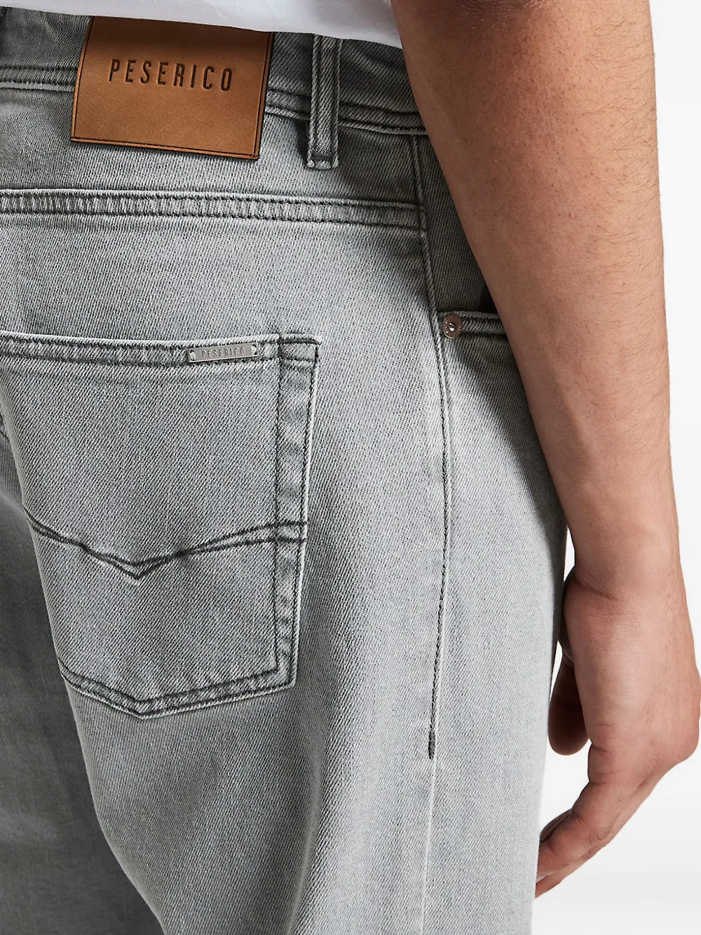 Peserico Regular Fit Jeans In Concrete Gray In Gray