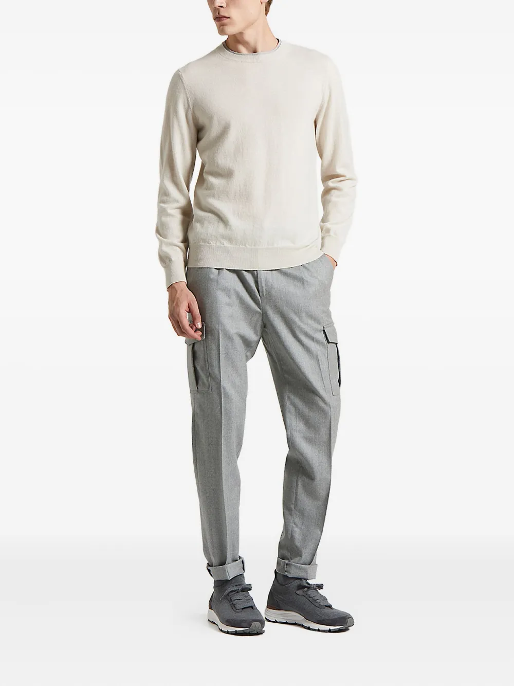 Peserico crew-neck cashmere sweater - Wit