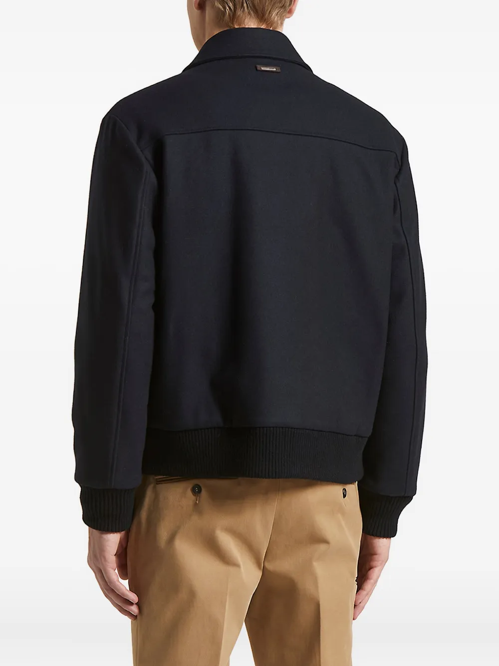 Peserico Flap-pocket Bomber Jacket In Black