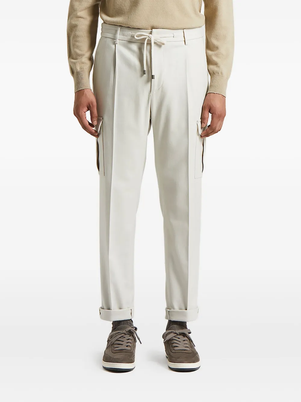 Peserico pleated cargo trousers | Neutrals | Image 1