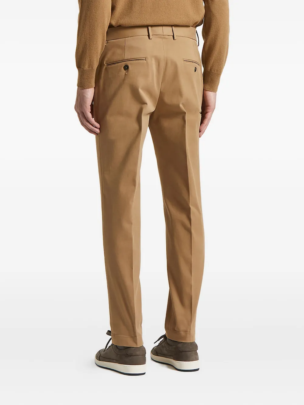 Peserico flat-front trousers - Bruin