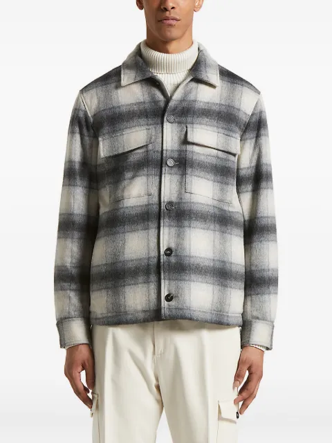 Peserico checked shirt jacket