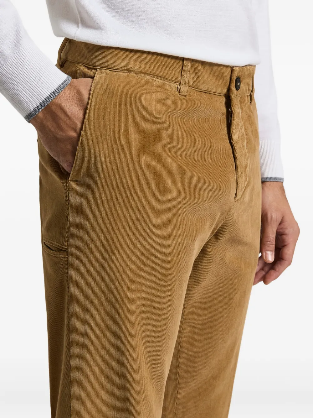 Peserico Ribfluwelen broek Bruin