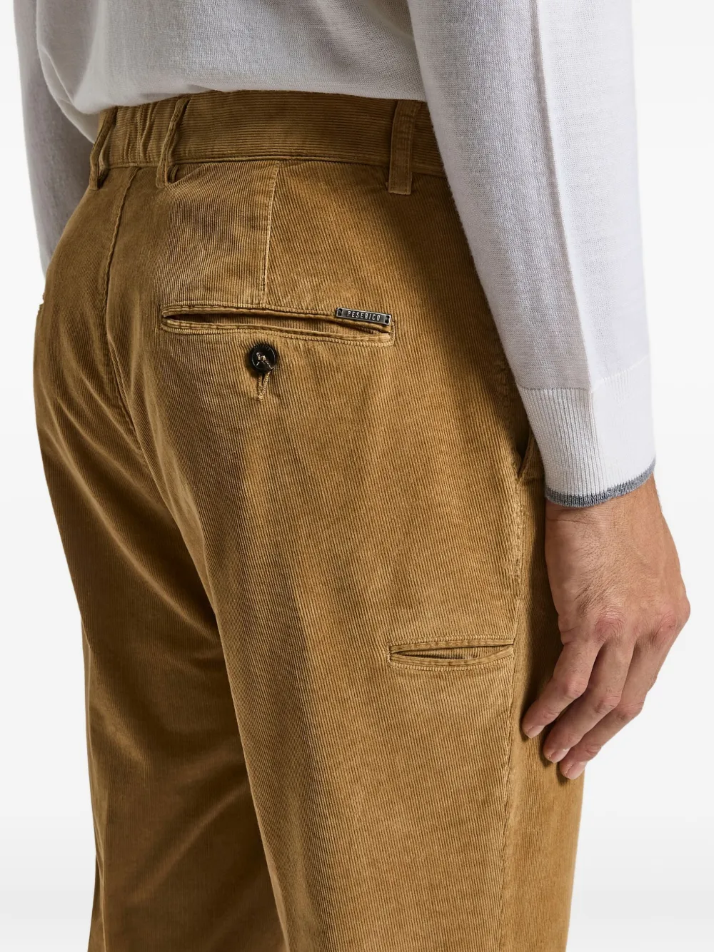 Peserico Ribfluwelen broek Bruin