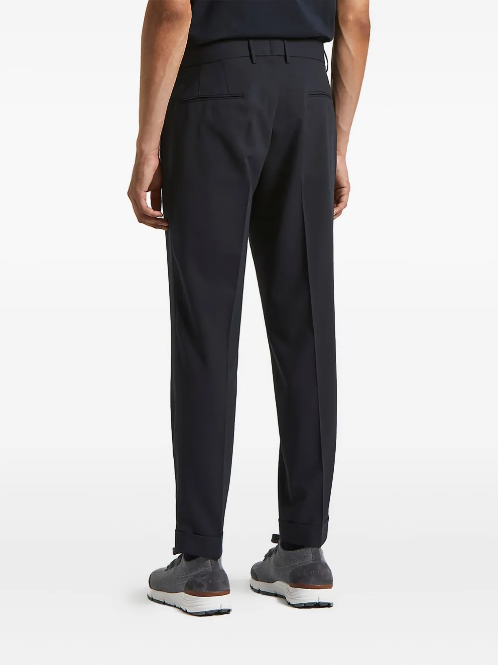 Peserico Broek met cuffs - Blauw