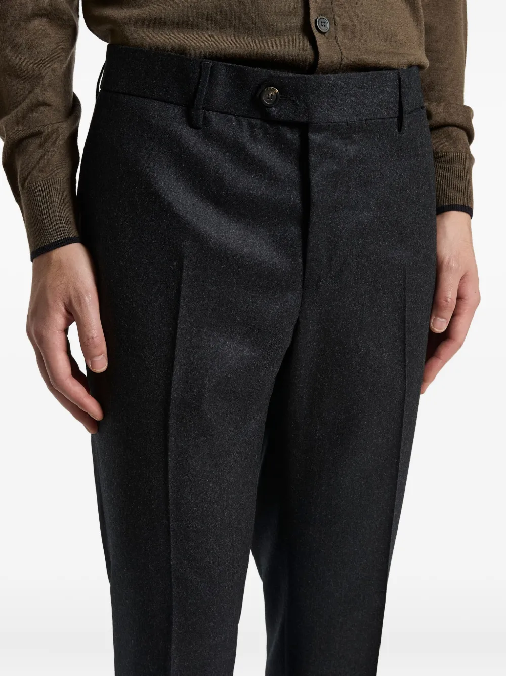 Peserico Broek met knopen Grijs