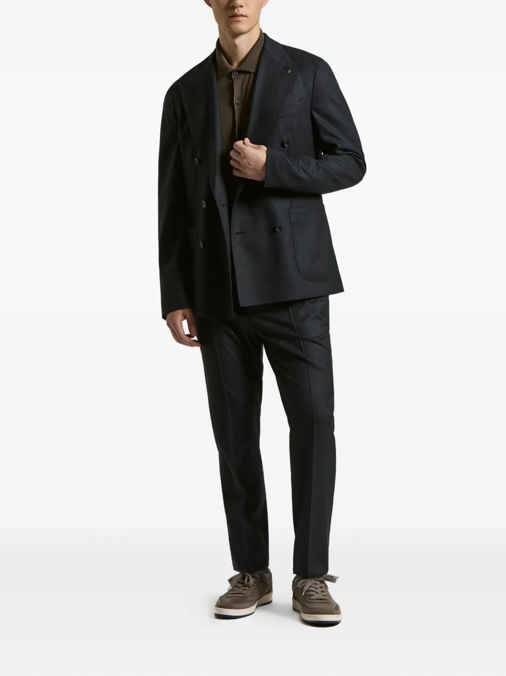 Peserico buttoned trousers - Grijs