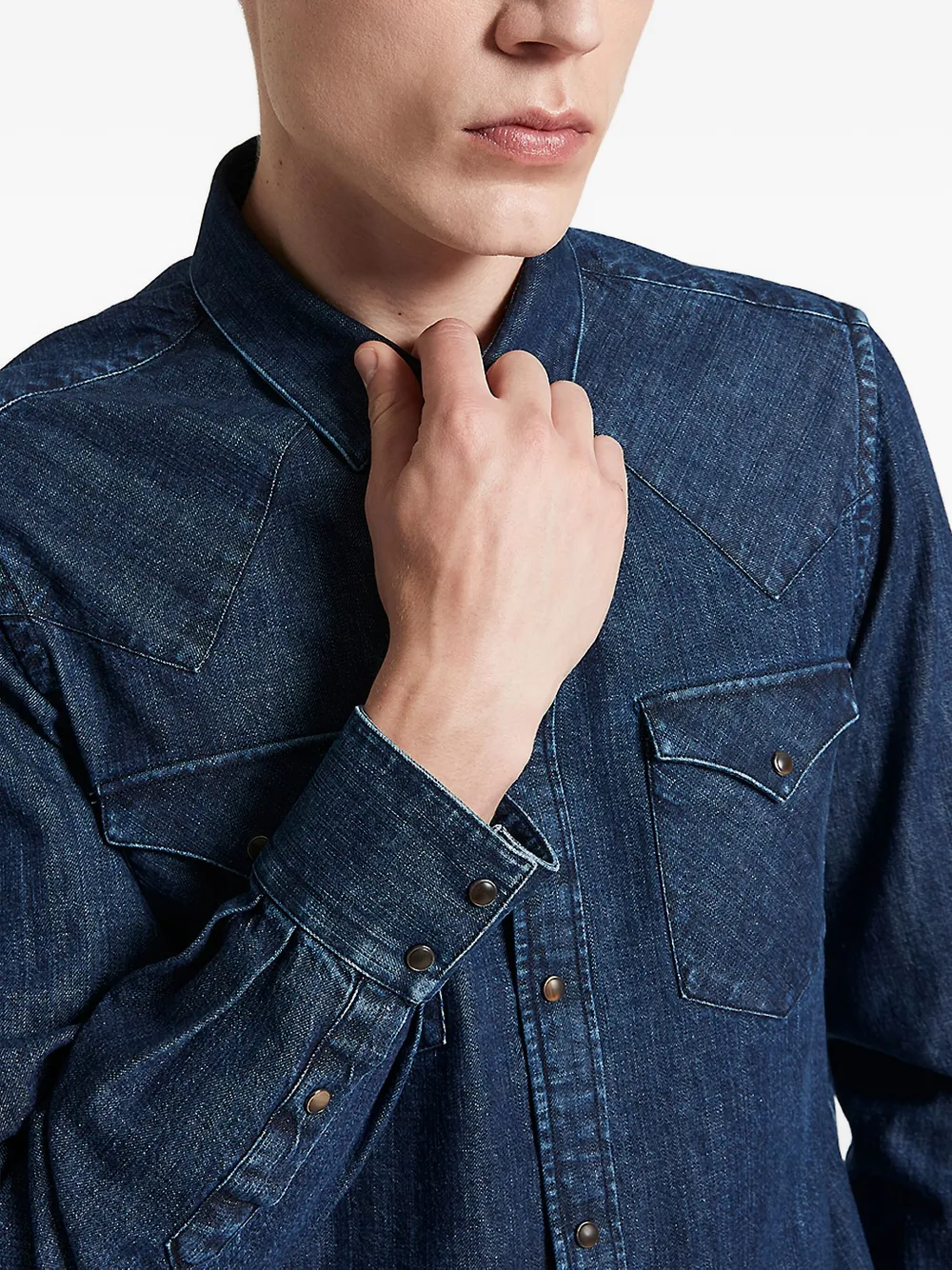 Peserico Denim overhemd Blauw