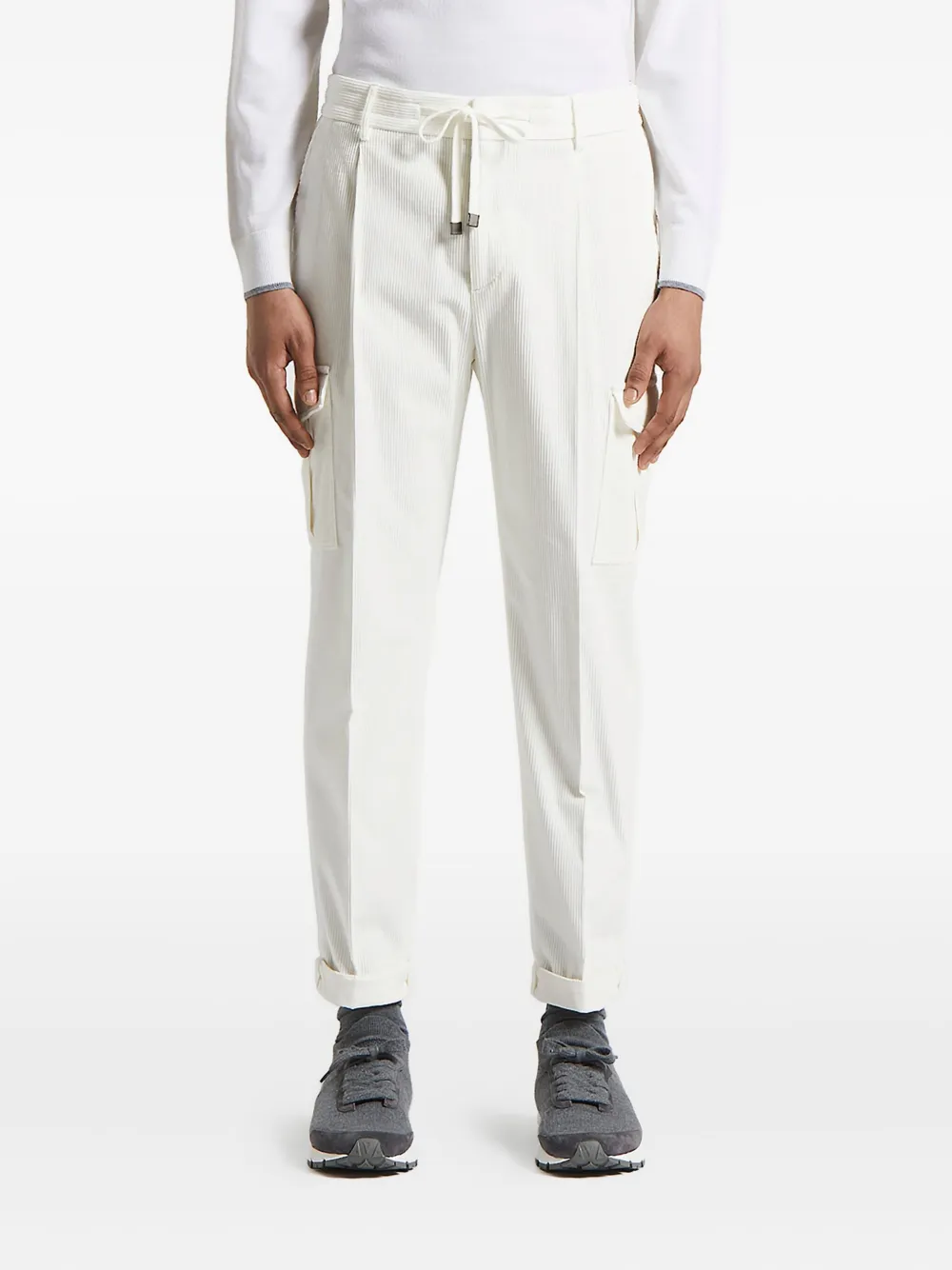 Peserico pleated cargo trousers | White | Image 1