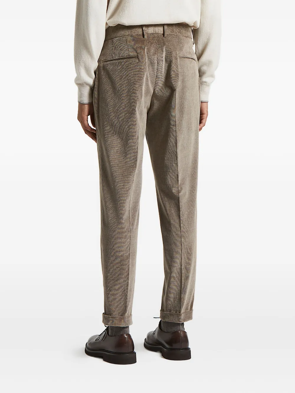 Peserico Ribfluwelen broek Bruin