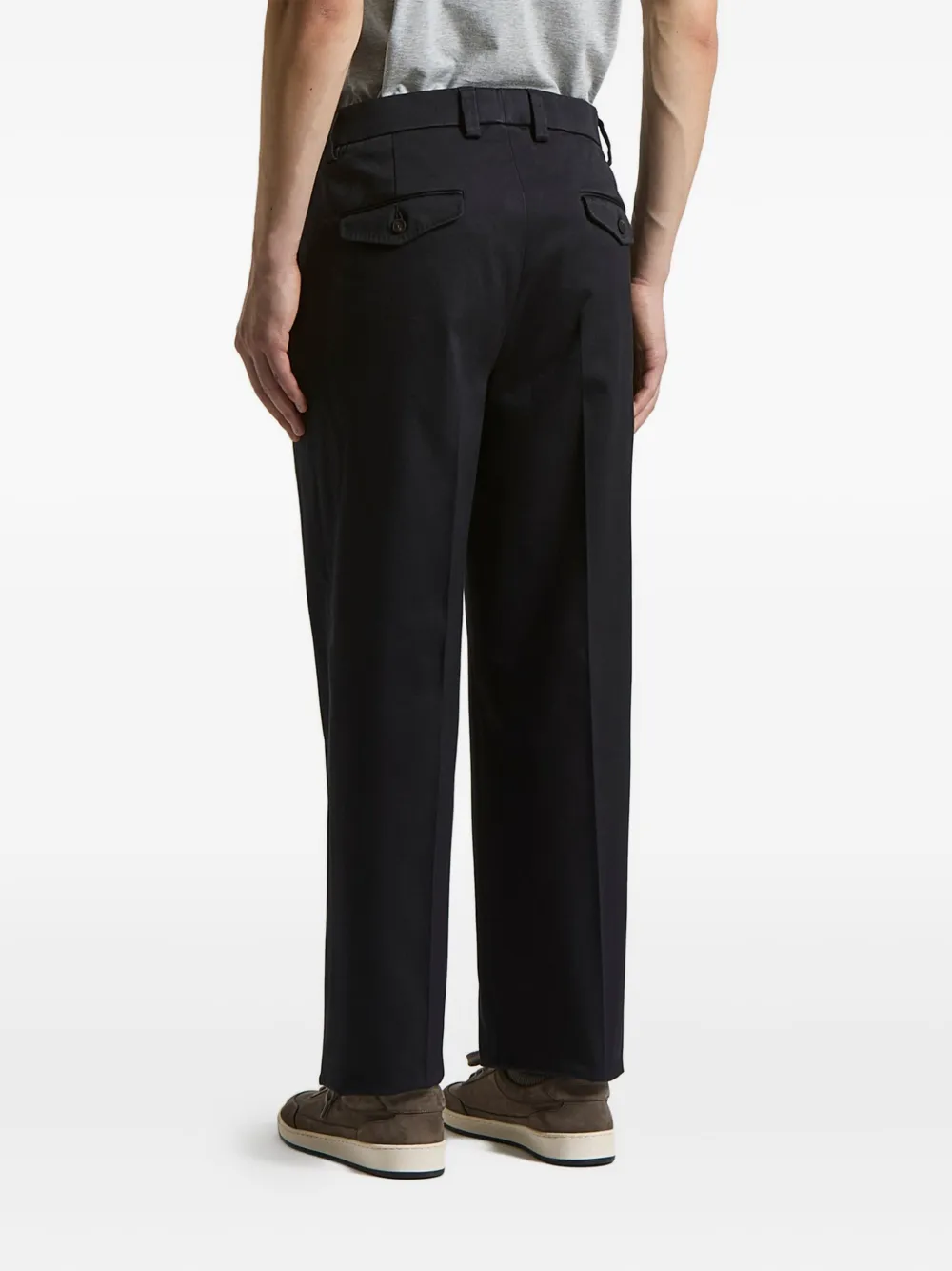 Peserico Plooibroek met knoopsluiting Blauw